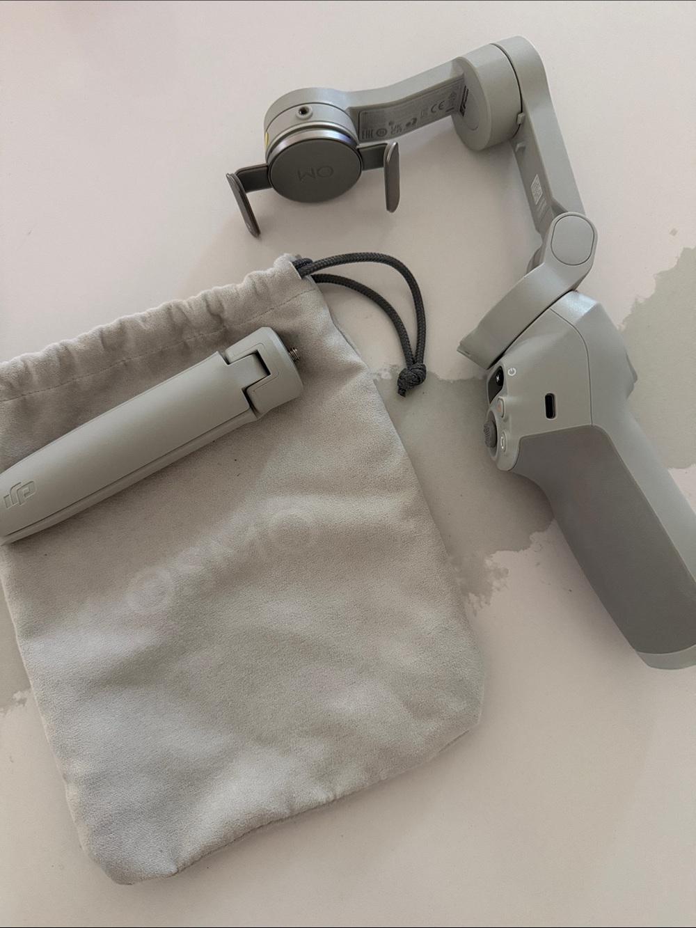 DJI Compact Foldable Smartphone Gimbal Stabilizer in Light Gray